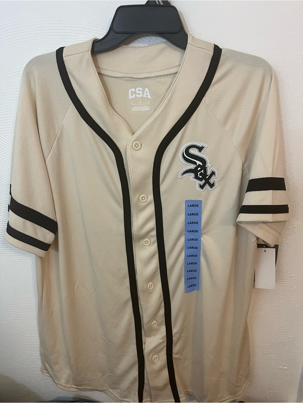 Chicago White Sox Baseball Jersey with Black Trim - Large